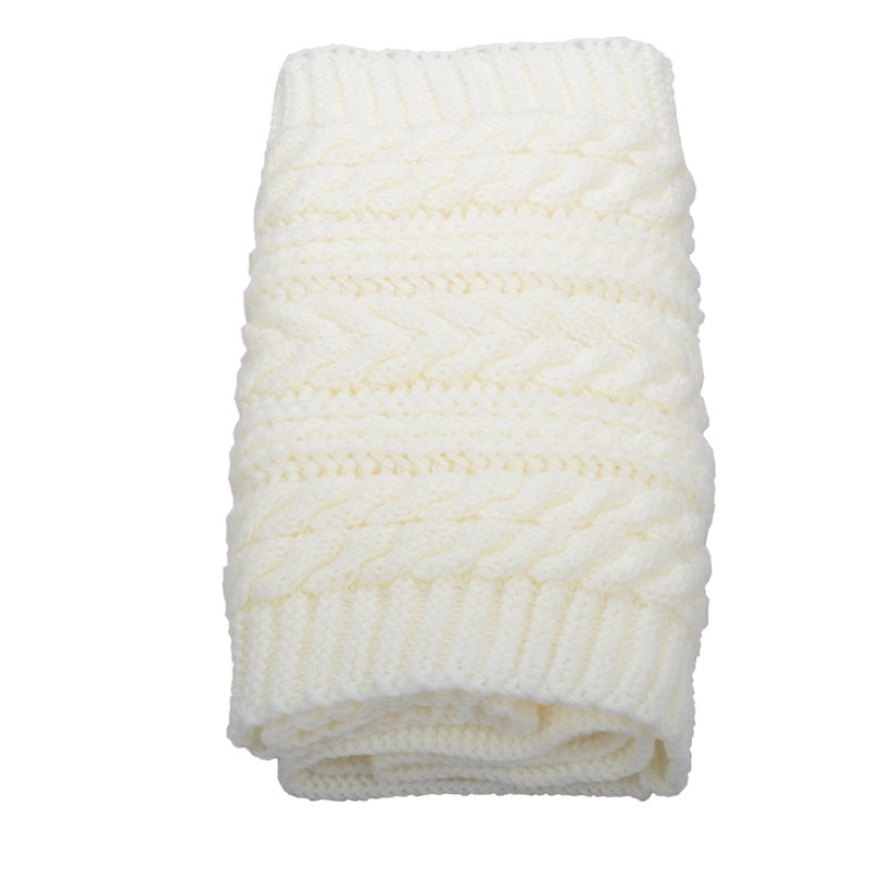 NEOSAN Womens Thick Ribbed Knit Winter Infinity Circle Loop Scarf Crochet White - Image 4